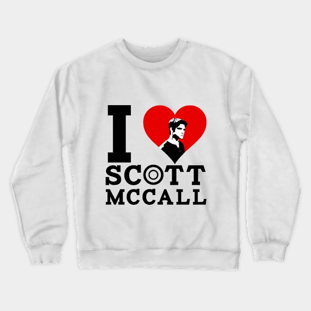 I Heart Scott Mccall Crewneck Sweatshirt by brigillustration